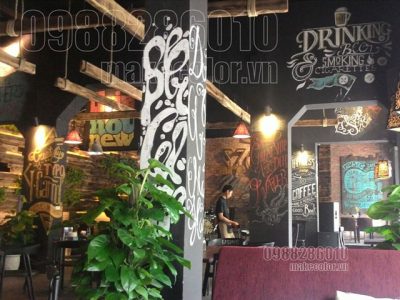 Vẽ tranh tường quán TIPO-CAFE