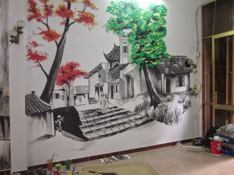 Xu thế vẽ tranh tường decor hiện đại