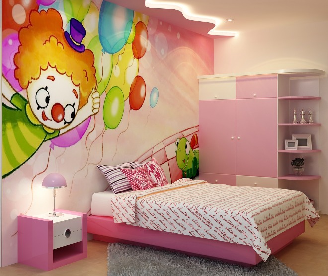 Vẽ tranh tường phòng ngủ cho bé đẹp