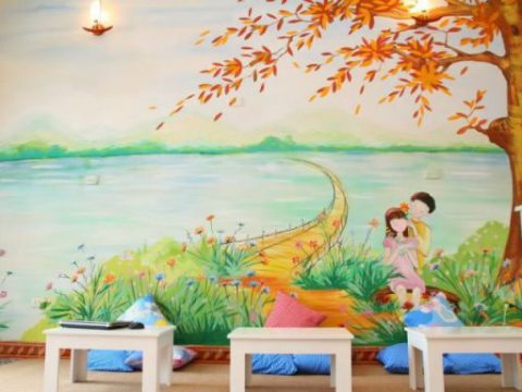 Dịch vụ vẽ tranh tường trang trí quán ăn, quán nước đẹp, giá tốt nhất tại Hà Nội