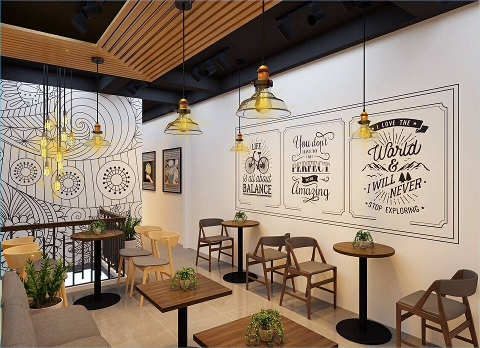 Tư vấn vẽ tranh tường quán cà phê đẹp, giá rẻ tại Hà nội năm 2021