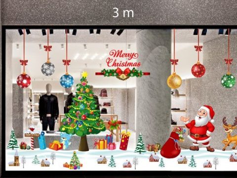 Vẽ tranh tường noel trên kính món quà giáng sinh ý nghĩa