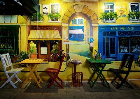 Vẽ tranh tường cho các quán trà chanh, trà sữa, cafe,… đẹp, giá tốt nhất tại Hà Nội hiện nay
