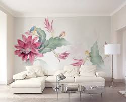 Vẽ tranh tường hoa lá phòng khách, phòng ngủ đẹp nhất, giá rẻ nhất năm nay