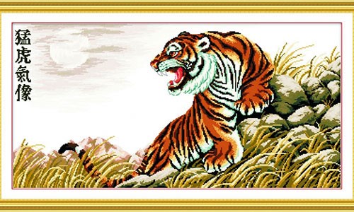 Vẽ tranh tường phòng khách chủ đề con hổ 